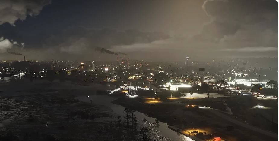 Ambrosia city night view