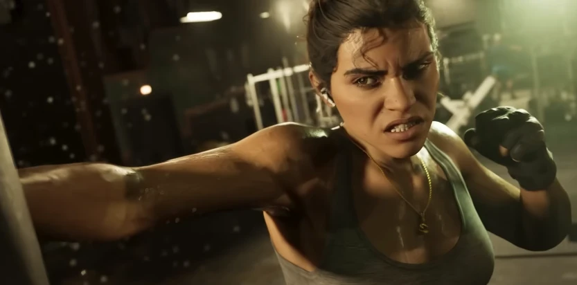 GTA 6 Lucia character intense action screenshot