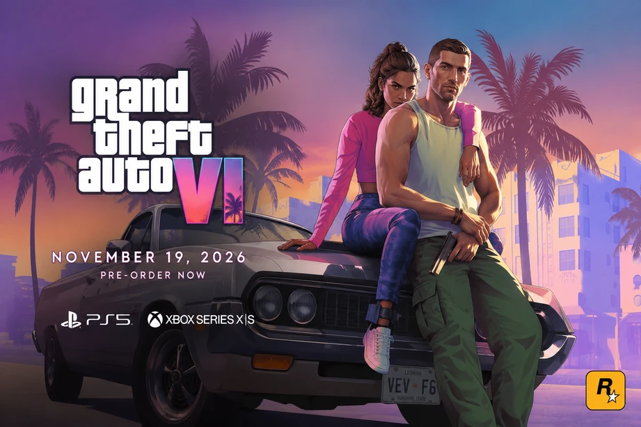 GTA 6 release date promotional artwork featuring Vice City skyline and official November 19, 2026 launch theme