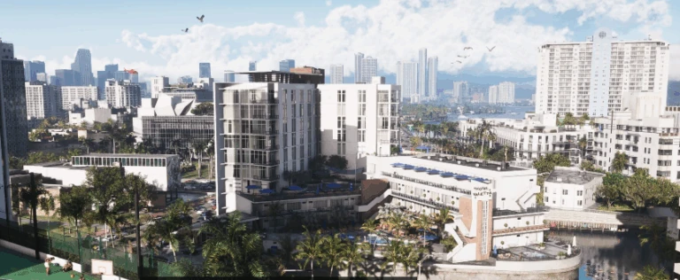 GTA 6 Vice City skyline daytime