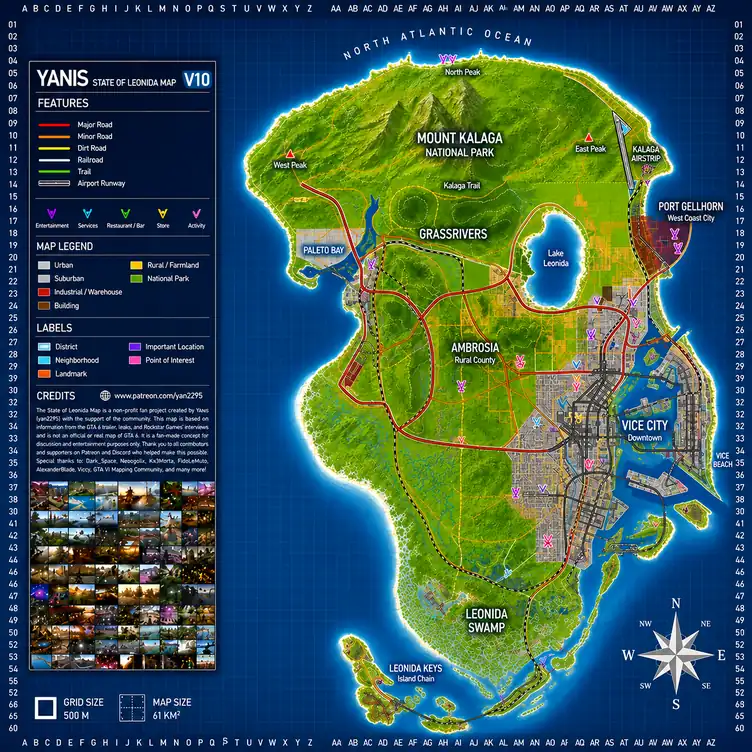yanis leonida map v10 glow compressed State of Leonida GTA 6 community map showing Leonida regions and Vice City